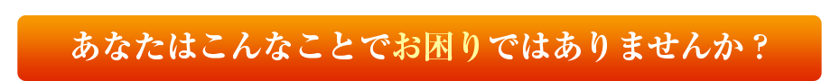 あなたはこんなことでお困りではありませんか？